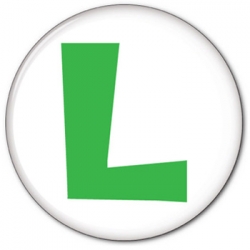 Luigi L Button halloween costume